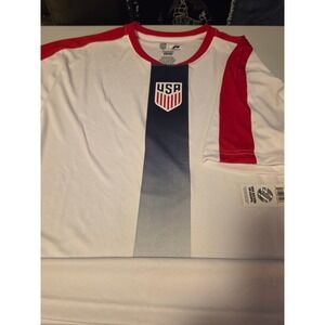 Icon Sports USA Soccer Mens XL Jersey White Red Blue
